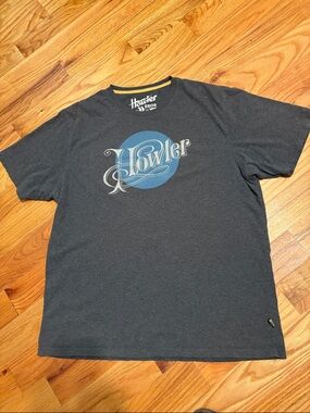 Howler Brothers Men’s Logo Short Sleeve T-shirt in Charcoal Grey; Size XL